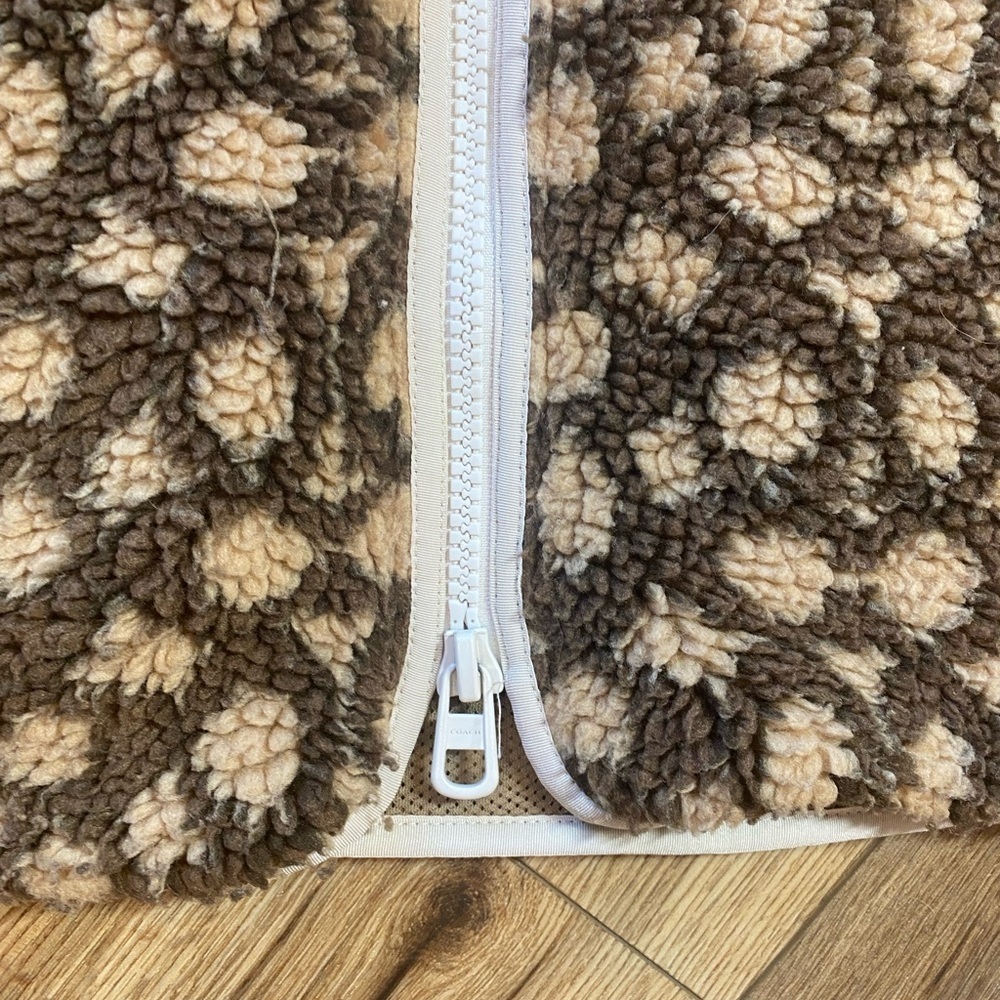 Coach Signature Sherpa Full Zip Jacket - Picture 6 of 11